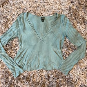 Wild Fable Cute Long Sleeve Blue/ Turquoise Shirt